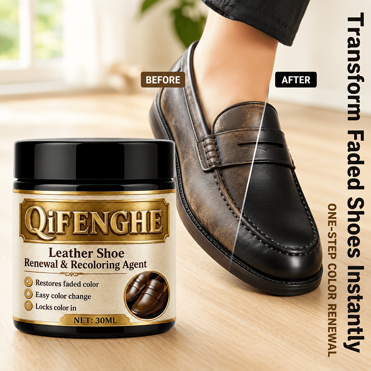 Shoe Polish Cream - Leather Shoe Renewal Recoloring Polish Dye