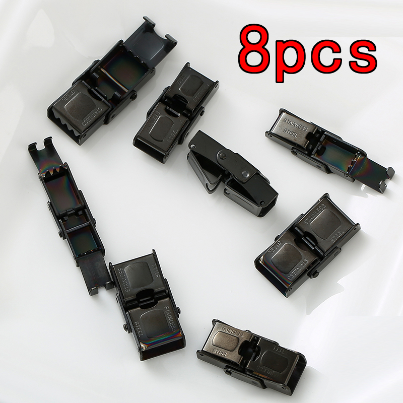 8pcs Stainless Steel Black Lea - Patent Leather Shine 评论和价格