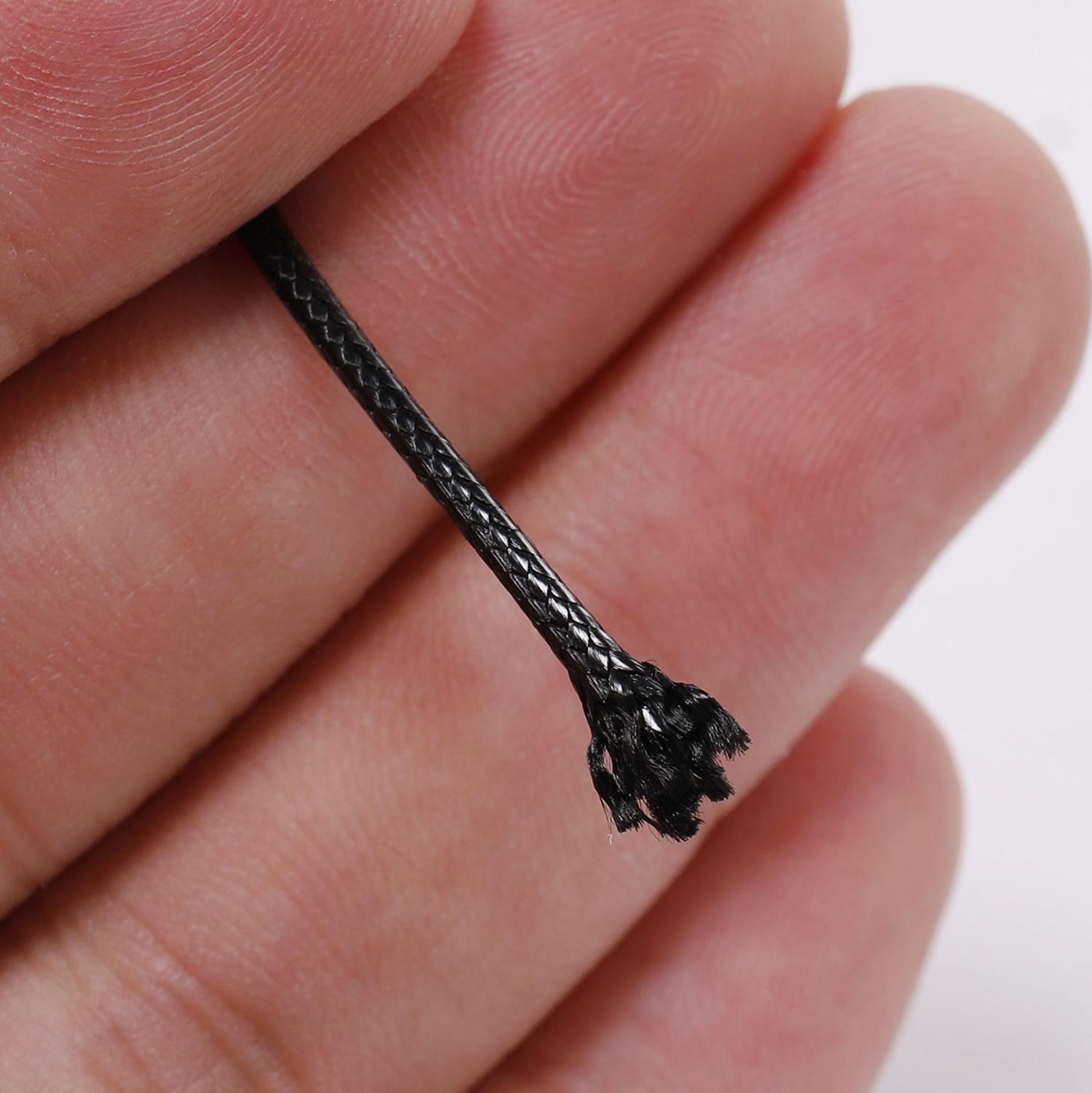 10M/Lot 0.5-2.5mm Black Waxed  - Patent Leather Shine 评论和价格
