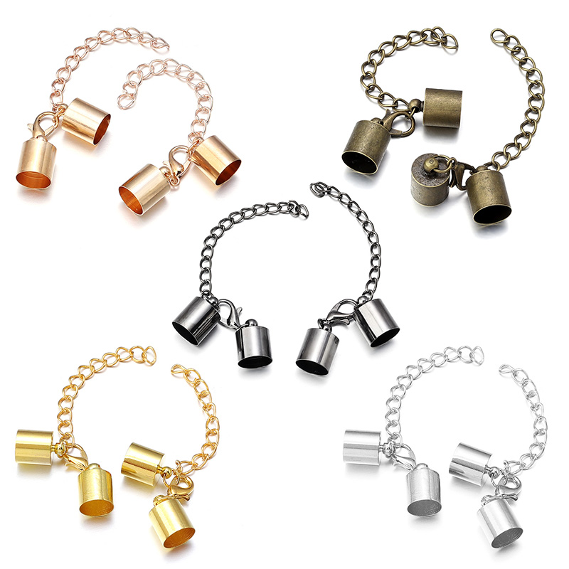 10Sets Leather Cord End Caps W - Patent Leather Shine 评论和价格