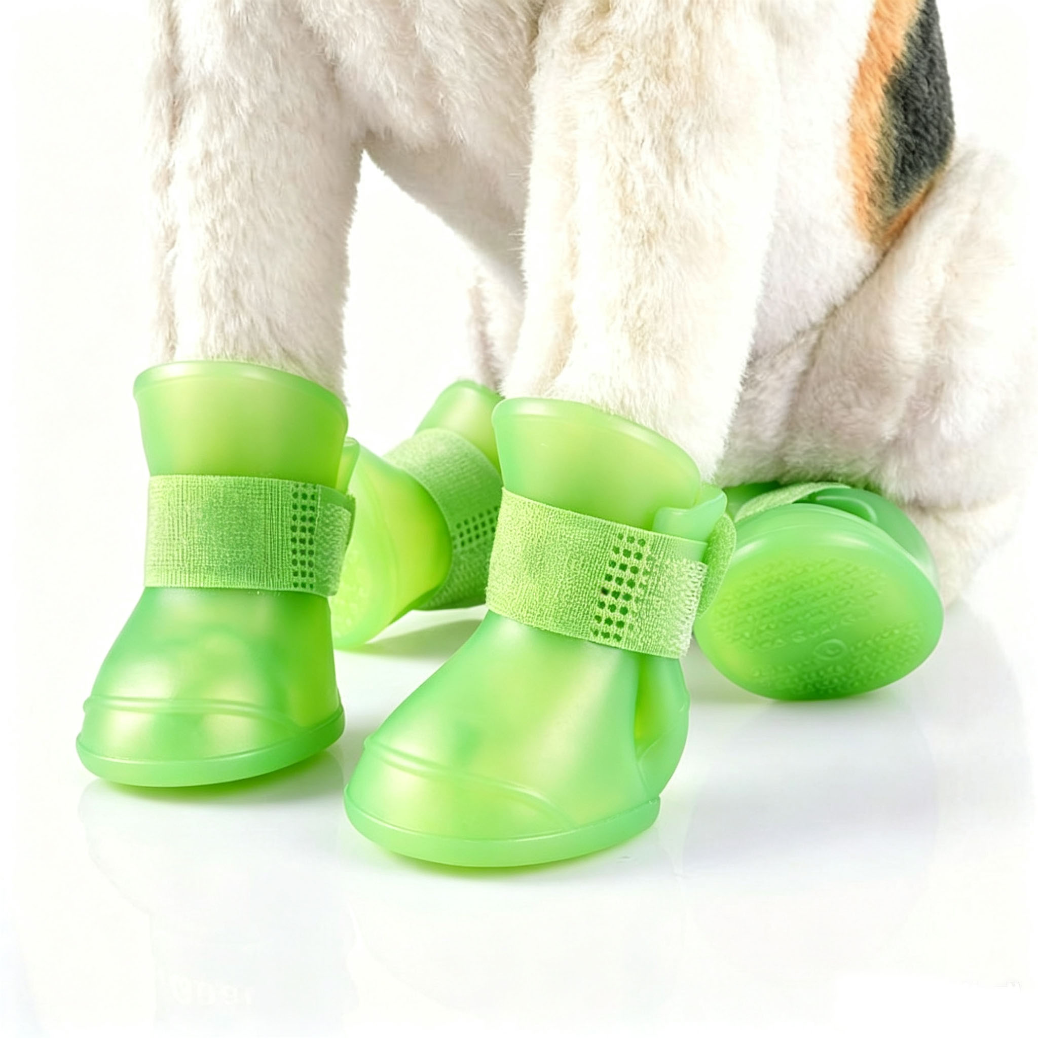 4pc Waterproof Silicone Dog Ra - Shoe Polish Cream 评论和价格