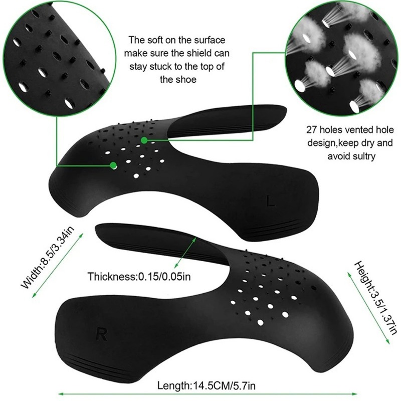 5Pairs Lightweight Anti Crease - Crease Protector Toe 评论和价格