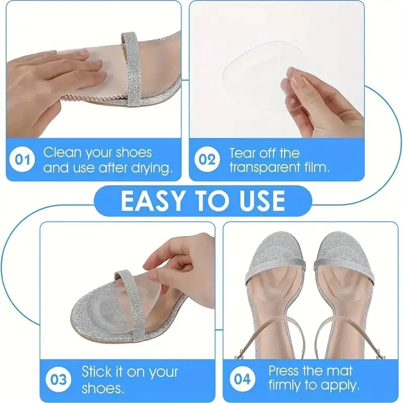 4pcs Front Foot Cushioning Gel - Shoe Polish Cream 评论和价格